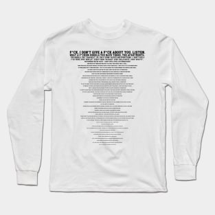 Monologue walking to the river guy - black print Long Sleeve T-Shirt